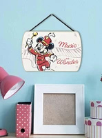 Disney Mickey Mouse Marching Music & Wonder Hanging Wood Wall Decor