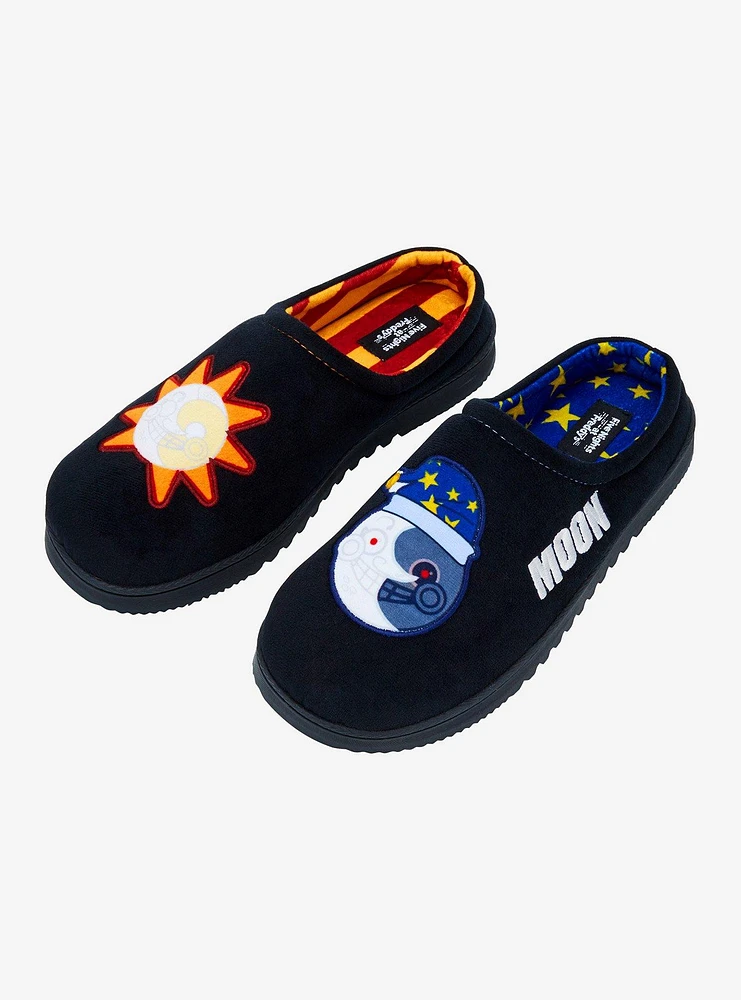 Five Nights At Freddy's Sun & Moon Mismatch Slippers Hot Topic Exclusive