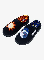 Five Nights At Freddy's Sun & Moon Mismatch Slippers Hot Topic Exclusive