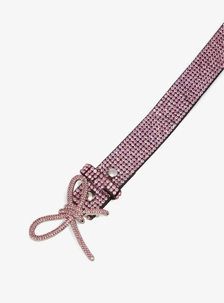 Pink Bow Bling Belt