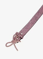 Pink Bow Bling Belt