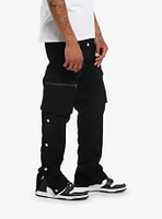 Black Cargo Zipper Pocket Pants