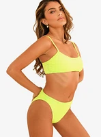 Dippin' Daisy's Renegade High Cut Cheeky Swim Bottom Neon Yellow