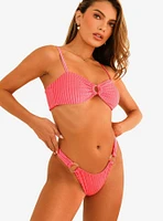 Dippin' Daisy's Corsica Bandeau Swim Top Neon Pink