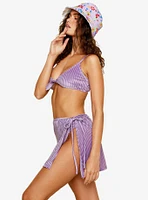 Dippin' Daisy's Aglow Adjustable Side Tie Swim Cover-Up Skirt Ultraviolet