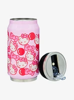 Hello Kitty Pink Bows & Boba Soda Can Water Bottle