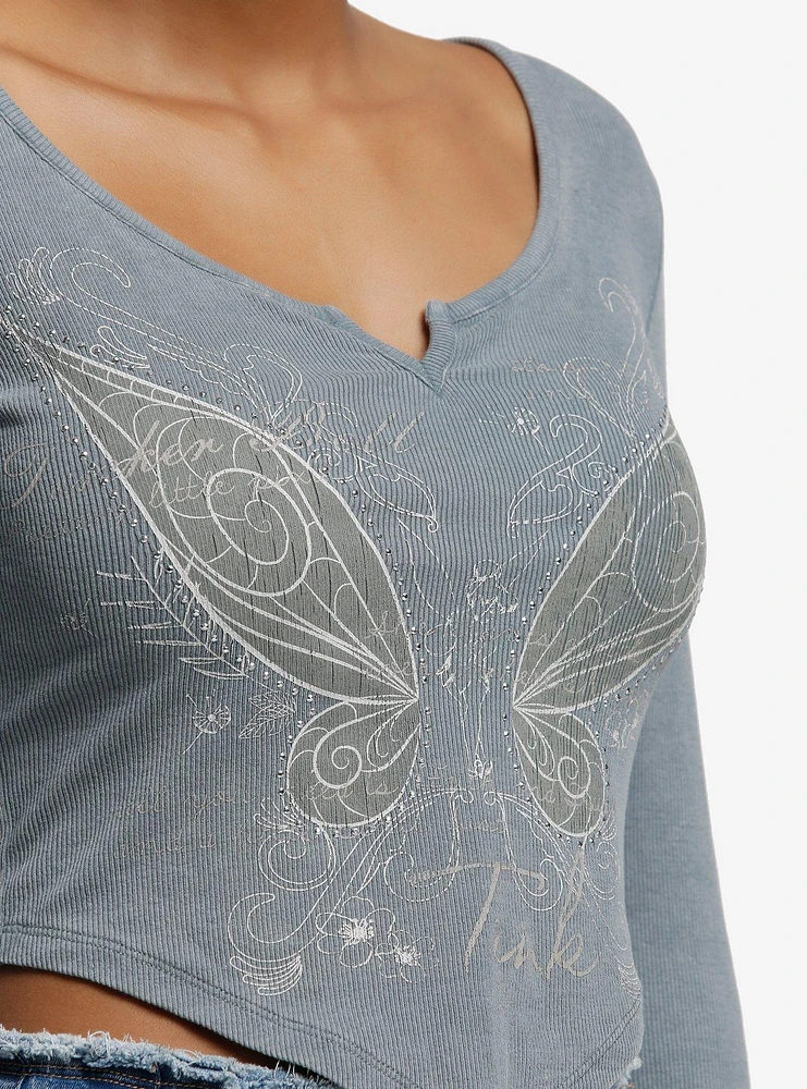 Disney Peter Pan Tinker Bell Wings Girls Long-Sleeve T-Shirt