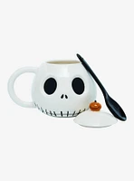 The Nightmare Before Christmas Jack Skellington Head Lidded Mug With Spoon