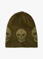 Green Skull Beanie