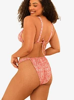 Dippin' Daisy's Descanso Tie Triangle Swim Top Pink Paisley