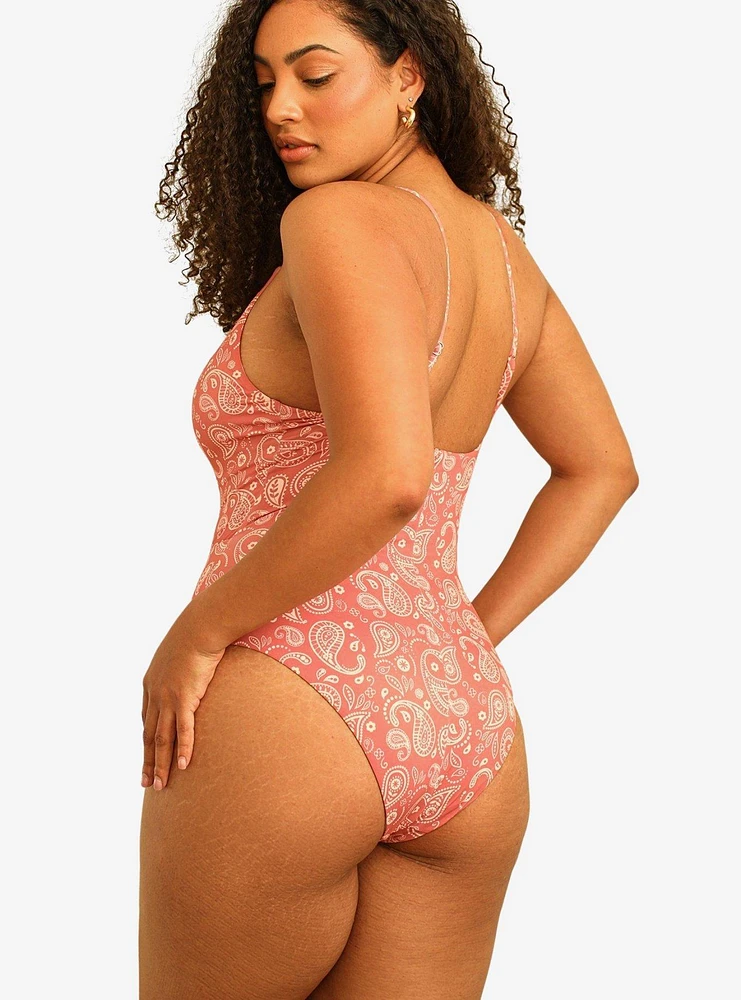 Dippin' Daisy's Bliss Moderate Coverage Swim One Piece Pink Paisley