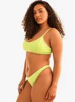 Dippin' Daisy's Seaport High Cut Thong Swim Bottom Green Tea