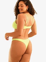 Dippin' Daisy's Seaport High Cut Thong Swim Bottom Green Tea