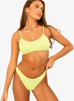 Dippin' Daisy's Seaport High Cut Thong Swim Bottom Green Tea