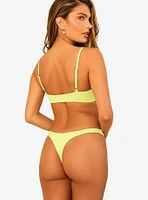 Dippin' Daisy's Seaport High Cut Thong Swim Bottom Green Tea