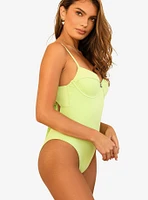 Dippin' Daisy's Saltwater Thigh High Cut Swim One Piece Green Tea