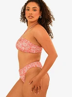 Dippin' Daisy's Seashore High Waist Cheeky Swim Bottom Pink Paisley