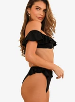 Dippin' Daisy's Poppi High Waisted Cheeky Swim Bottom Black