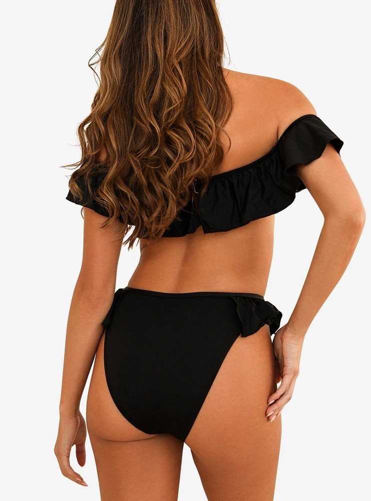 Dippin' Daisy's Poppi High Waisted Cheeky Swim Bottom Black