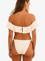 Dippin' Daisy's Kate Off Shoulder Underwire Swim Top Dotted Pink