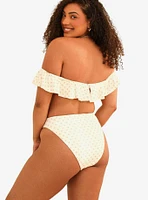 Dippin' Daisy's Kate Off Shoulder Underwire Swim Top Dotted Pink