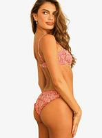 Dippin' Daisy's Bardot Cheeky Swim Bottom Pink Paisley