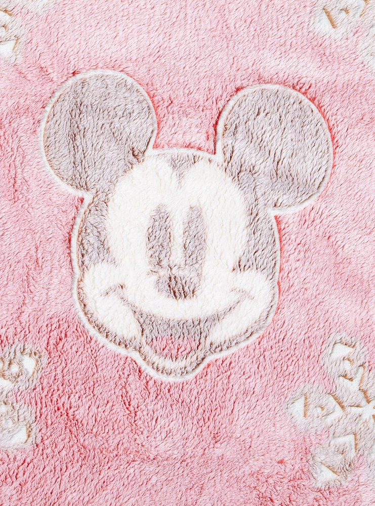 Disney Mickey Mouse Snowflakes Peppermint Throw Blanket