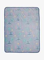 Disney Stitch Burnout Throw Blanket