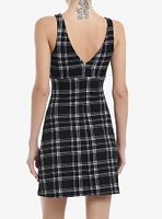 Black & White Plaid Mini Dress