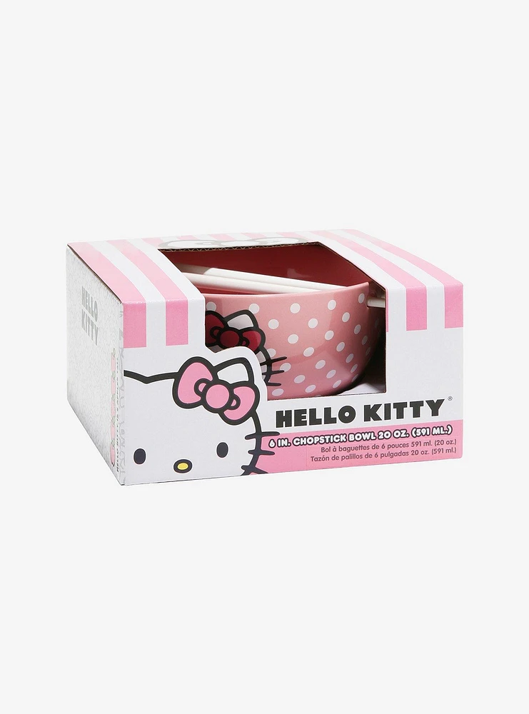 Hello Kitty Milk & Cookies Ramen Bowl With Chopsticks