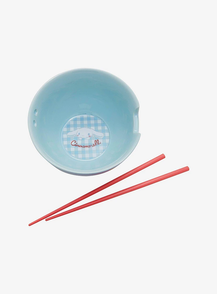 Cinnamoroll Blue Bubbles Ramen Bowl With Chopsticks