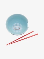 Cinnamoroll Blue Bubbles Ramen Bowl With Chopsticks