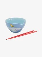 Cinnamoroll Blue Bubbles Ramen Bowl With Chopsticks