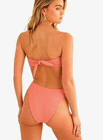 Dippin' Daisy's Lotus Bandeau Swim Top Tea Rose Waffle