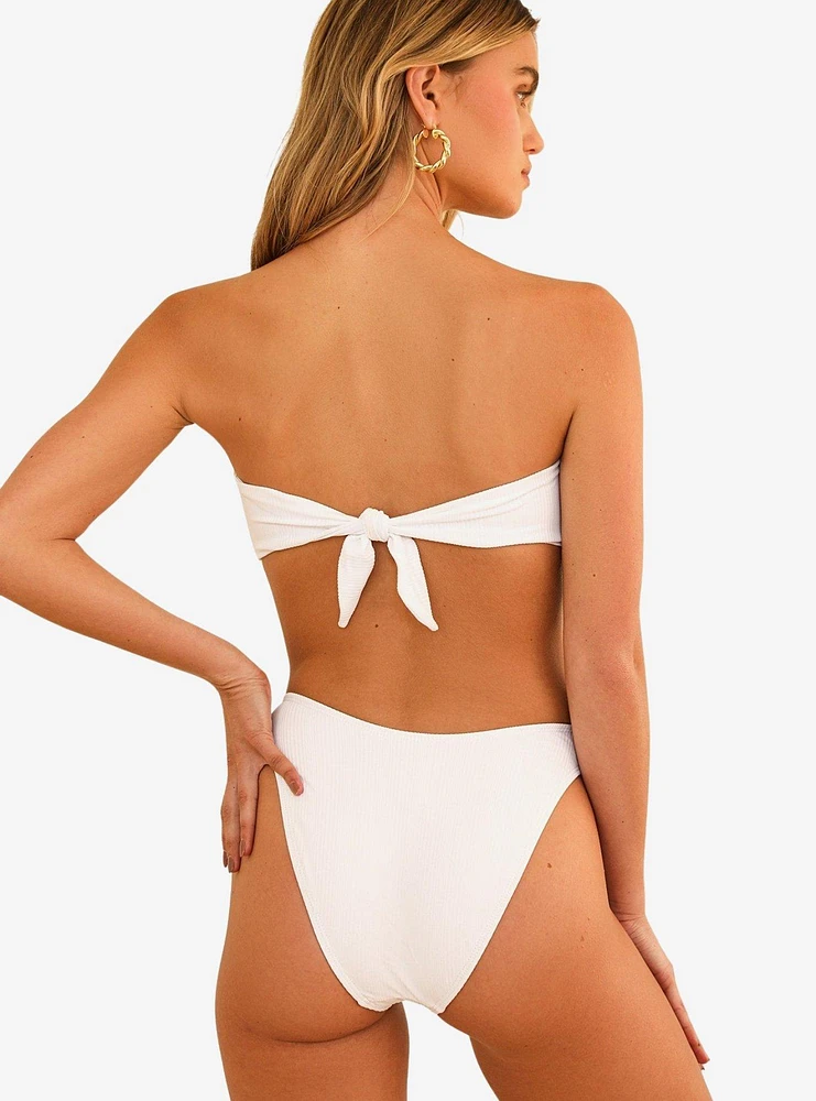 Dippin' Daisy's Lotus Bandeau Swim Top White Rib