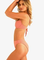 Dippin' Daisy's Seashore High Waisted Swim Bottom Tea Rose Waffle