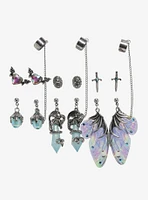 Thorn & Fable Dragon Crystal Wing Cuff Earring Set