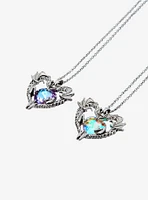 Thorn & Fable Heart Dragon Gem Best Friend Necklace Set