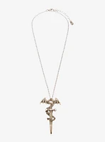 Thorn & Fable Dragon Wrapped Sword Necklace