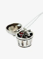 Social Collision Trash Can Rat Locket Necklace