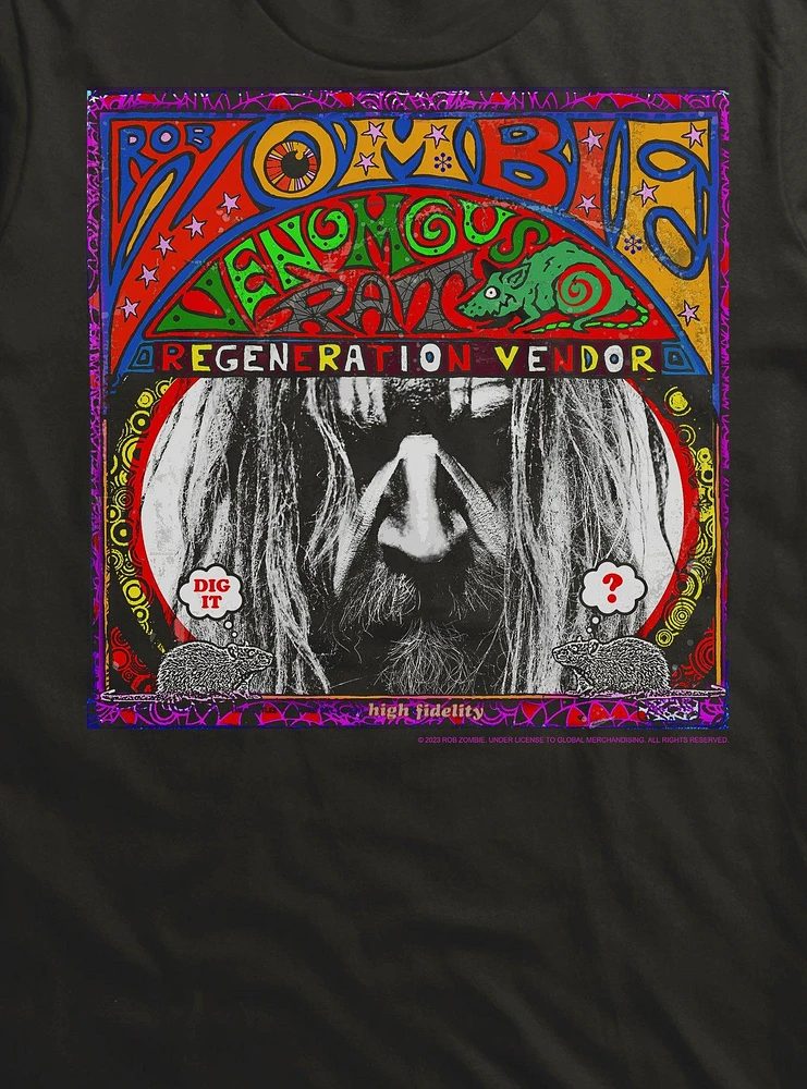 Rob Zombei Venomous Rat Regeneration Vendor T-Shirt