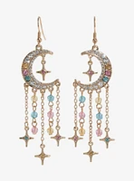 Sweet Society Moon Dangling Star Drop Earrings