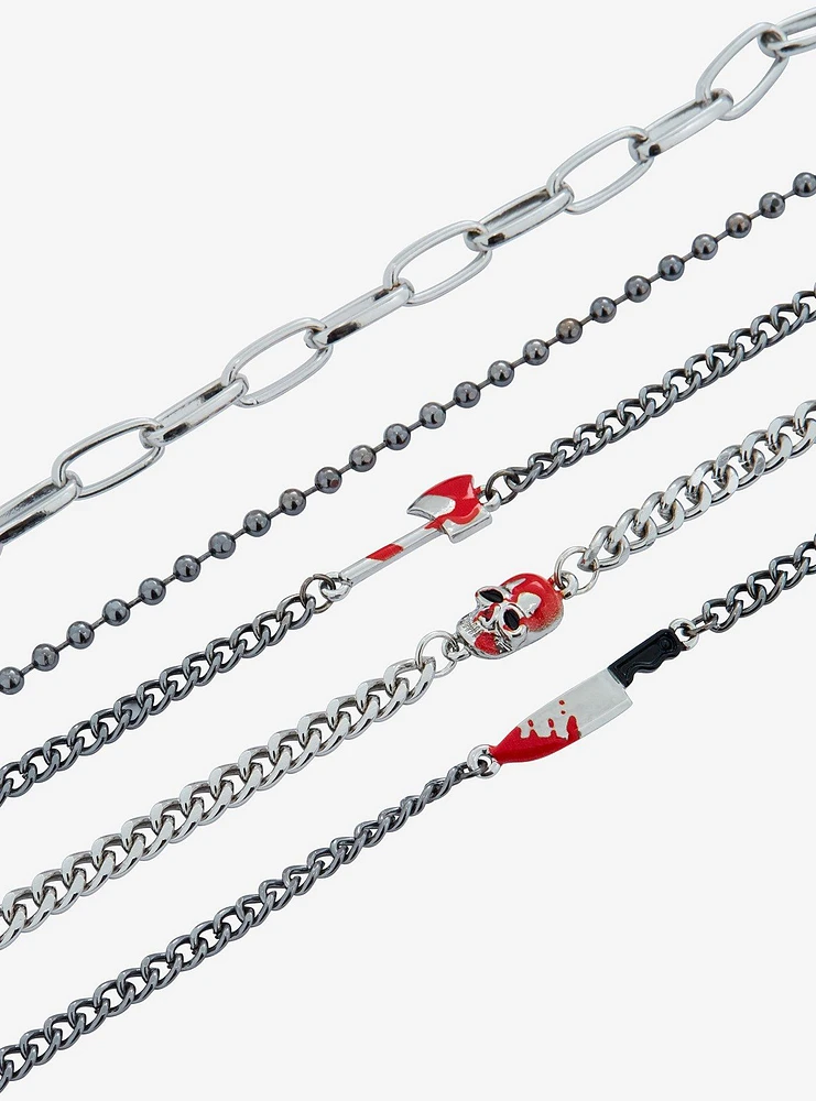 Social Collision Bloody Weapon Chain Bracelet Set