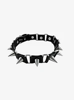 Spike Chain Faux Leather Choker