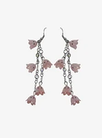 Sweet Society Ghost Flower Rhinestone Drop Earrings