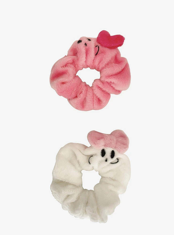 Sweet Society Ghost Bow Plush Scrunchie Set