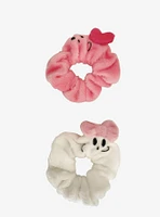 Sweet Society Ghost Bow Plush Scrunchie Set