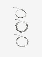 Social Collision Barbed Wire & Ball Chain Bracelet