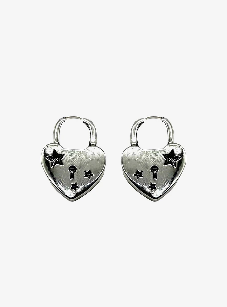 Social Collision Star Heart Locket Earrings