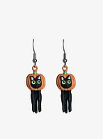 Black Cat Pumpkin Earrings